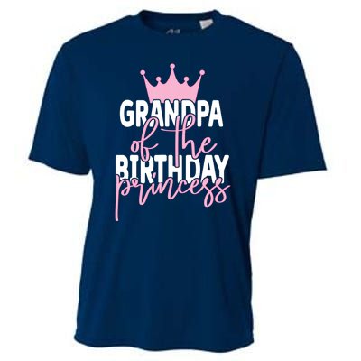 Grandpa Of He Birthday Princess Girls Bday Party Cooling Performance Crew T-Shirt