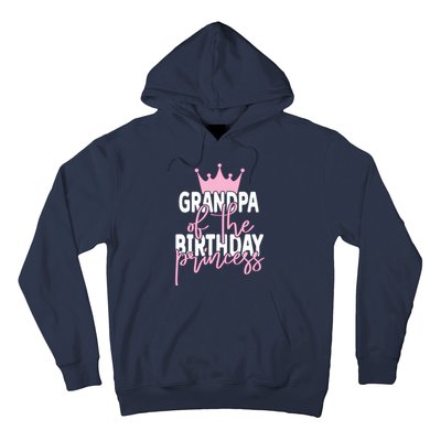 Grandpa Of He Birthday Princess Girls Bday Party Hoodie