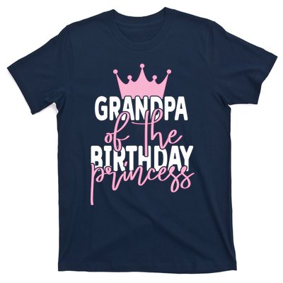 Grandpa Of He Birthday Princess Girls Bday Party T-Shirt