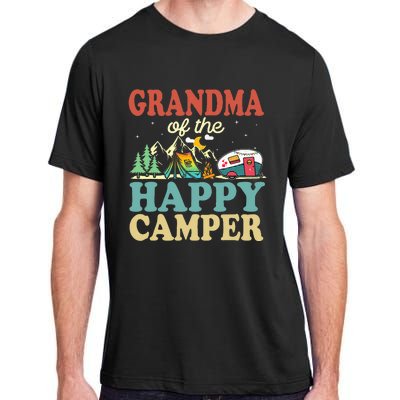 Grandma Of Happy Camper First Birthday Camping Family Adult ChromaSoft Performance T-Shirt