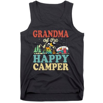 Grandma Of Happy Camper First Birthday Camping Family Tank Top