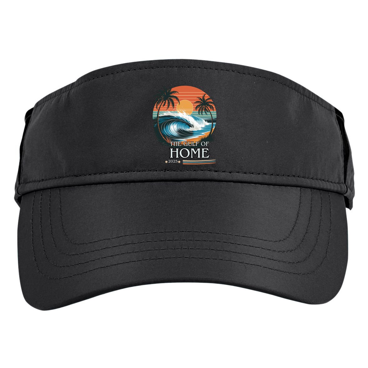 Gulf Of Home 2025 American Flag Adult Drive Performance Visor