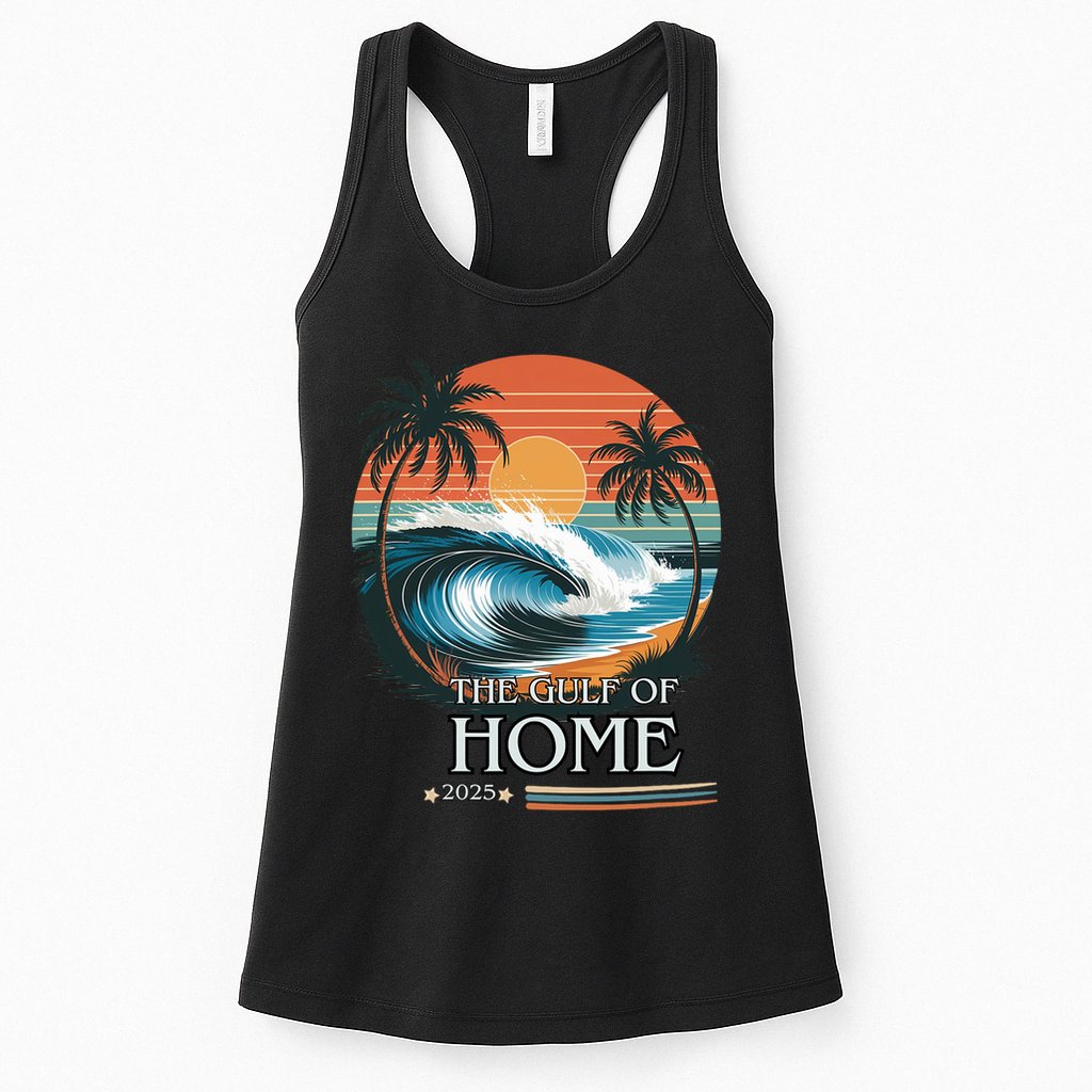 Gulf Of Home 2025 American Flag Womens Tank Top