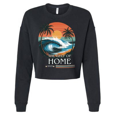 Gulf Of Home 2025 American Flag Cropped Pullover Crew