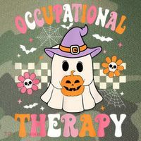 Groovy Ot Halloween Occupational Therapy Halloween Ot Ghost Legacy Tie Dye Trucker Hat