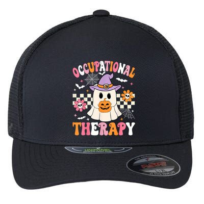 Groovy Ot Halloween Occupational Therapy Halloween Ot Ghost Flexfit Unipanel Trucker Cap
