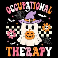 Groovy Ot Halloween Occupational Therapy Halloween Ot Ghost 7-Panel Snapback Hat