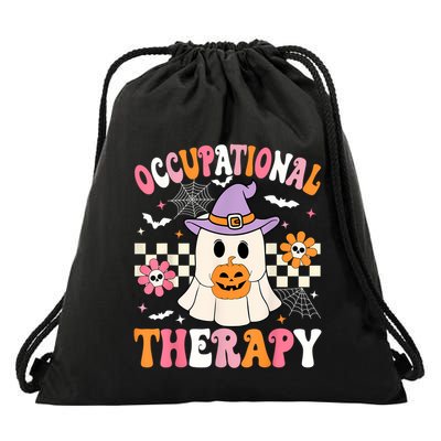 Groovy Ot Halloween Occupational Therapy Halloween Ot Ghost Drawstring Bag