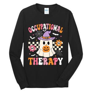 Groovy Ot Halloween Occupational Therapy Halloween Ot Ghost Tall Long Sleeve T-Shirt