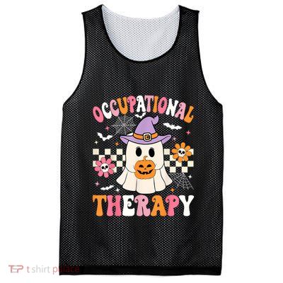 Groovy Ot Halloween Occupational Therapy Halloween Ot Ghost Mesh Reversible Basketball Jersey Tank
