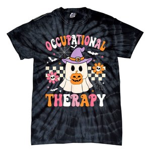 Groovy Ot Halloween Occupational Therapy Halloween Ot Ghost Tie-Dye T-Shirt