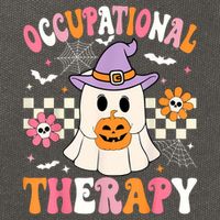 Groovy Ot Halloween Occupational Therapy Halloween Ot Ghost Cotton Canvas Backpack