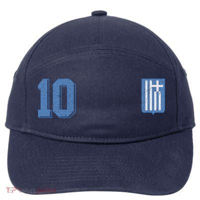 Greece Or Hellas Design In Football Soccer Style 7-Panel Snapback Hat
