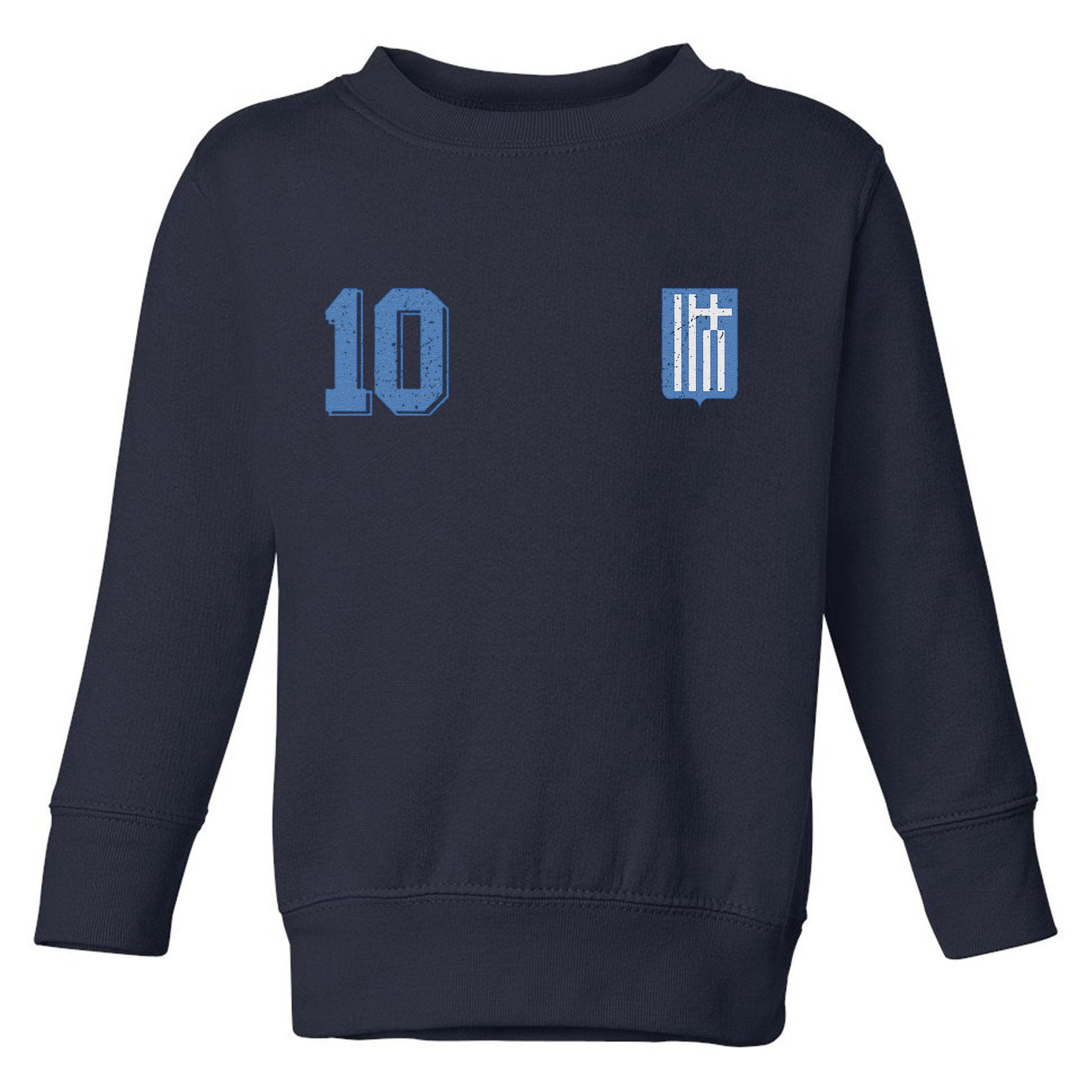 Greece Or Hellas Design In Football Soccer Style Toddler Sweatshirt