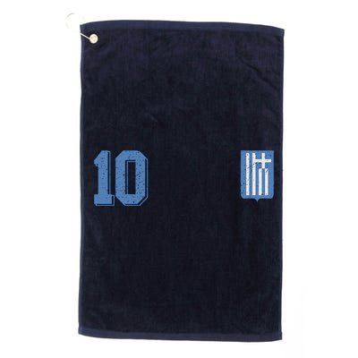 Greece Or Hellas Design In Football Soccer Style Golf Towel