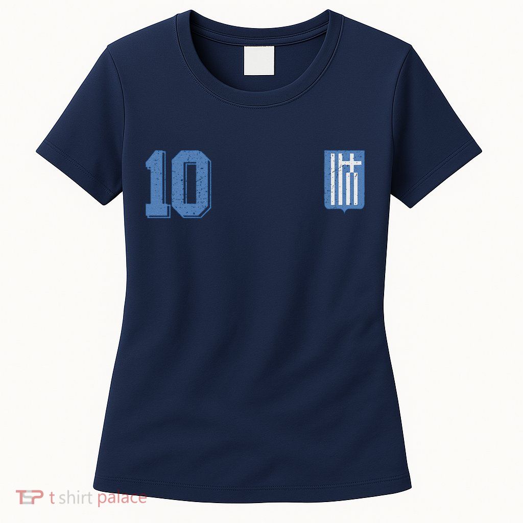 Greece Or Hellas Design In Football Soccer Style Womens T-Shirt
