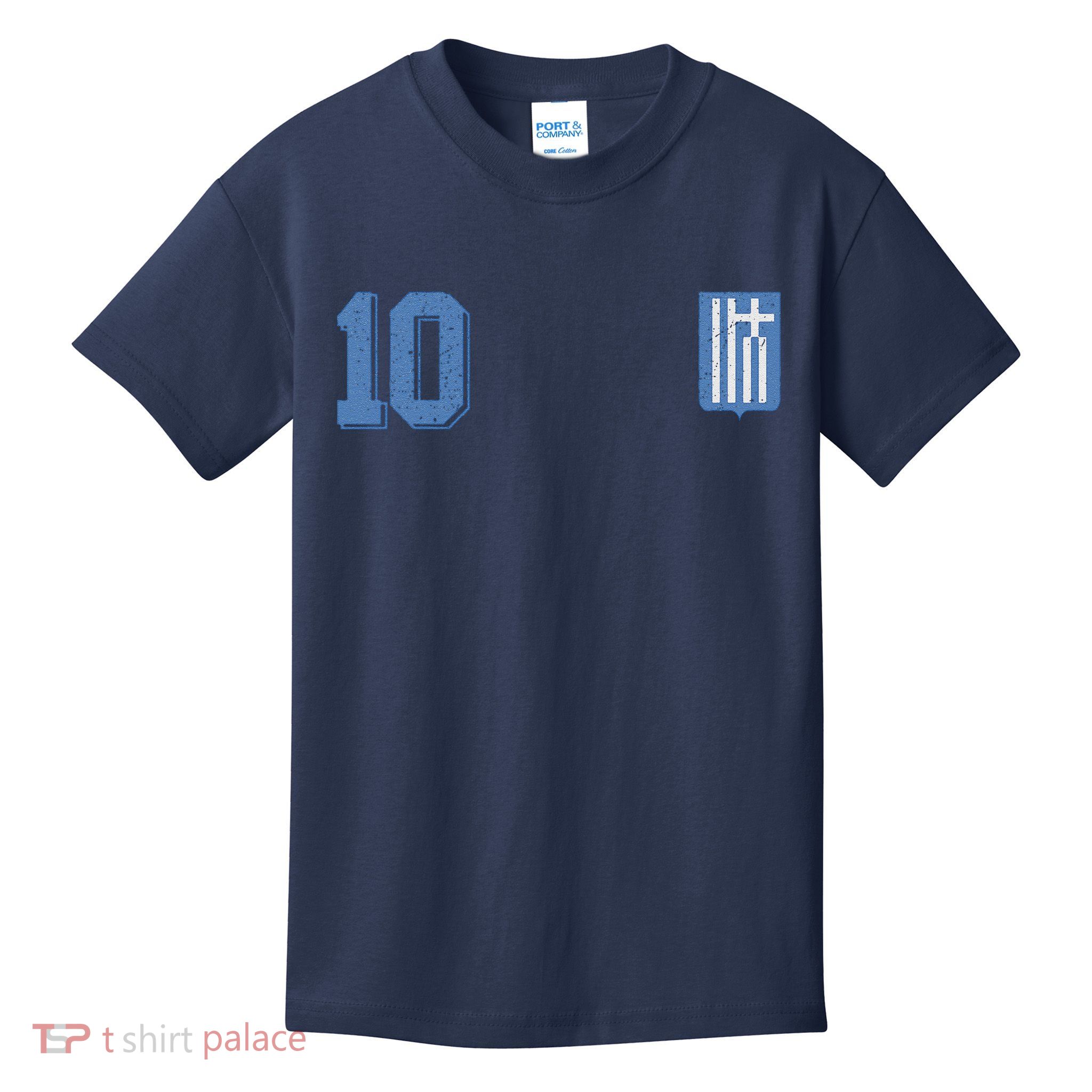 Greece Or Hellas Design In Football Soccer Style Kids T-Shirt