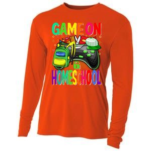 Game On Homeschool Back To School Homeschool Level Unlocked Meaningful Gift Cooling Performance Long Sleeve Crew