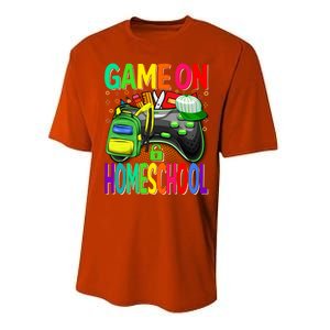 Game On Homeschool Back To School Homeschool Level Unlocked Meaningful Gift Performance Sprint T-Shirt