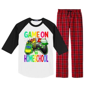 Game On Homeschool Back To School Homeschool Level Unlocked Meaningful Gift Raglan Sleeve Pajama Set