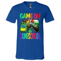 Game On Homeschool Back To School Homeschool Level Unlocked Meaningful Gift V-Neck T-Shirt