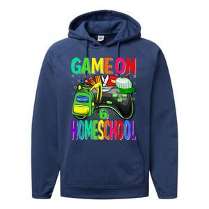 Game On Homeschool Back To School Homeschool Level Unlocked Meaningful Gift Performance Fleece Hoodie