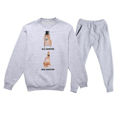 Gotfunny Old Hamster New Hamster Premium Crewneck Sweatsuit Set