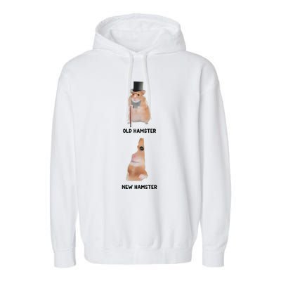 Gotfunny Old Hamster New Hamster Garment-Dyed Fleece Hoodie