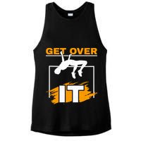 Get Over It High Jumpers Track And Field High Jump Ladies PosiCharge Tri-Blend Wicking Tank