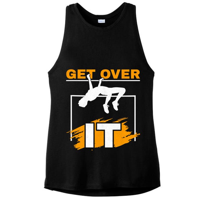 Get Over It High Jumpers Track And Field High Jump Ladies PosiCharge Tri-Blend Wicking Tank