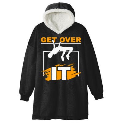 Get Over It High Jumpers Track And Field High Jump Hooded Wearable Blanket