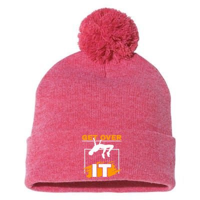 Get Over It High Jumpers Track And Field High Jump Pom Pom 12in Knit Beanie