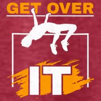 Get Over It High Jumpers Track And Field High Jump Pom Pom 12in Knit Beanie