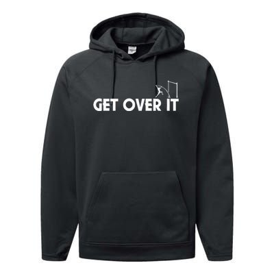 Get Over It Pole Vault Performance Fleece Hoodie