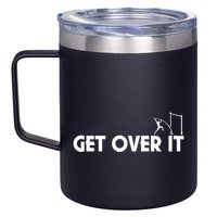 Get Over It Pole Vault 12oz Stainless Steel Coffee Mug