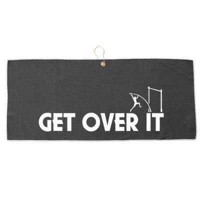 Get Over It Pole Vault Large Microfiber Waffle Golf Towel
