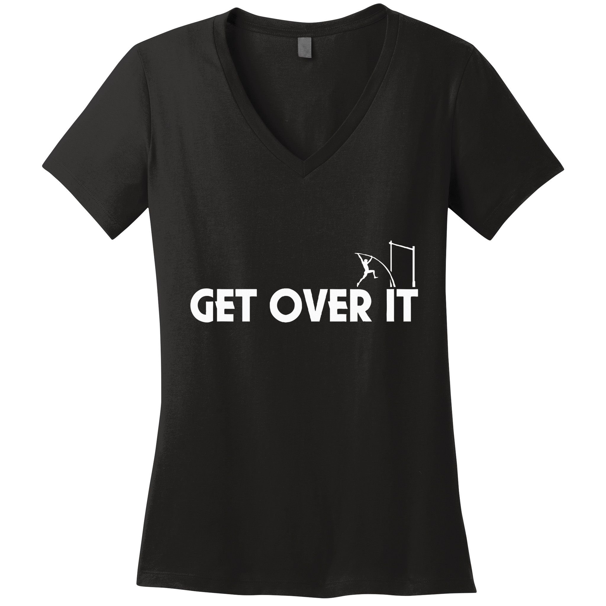 Get Over It Pole Vault Women's V-Neck T-Shirt