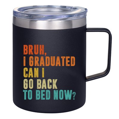 Graduate Outfit Idea Party Class Of 2025 Funny Graduation 12oz Stainless Steel Coffee Mug