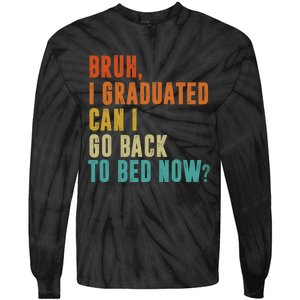 Graduate Outfit Idea Party Class Of 2025 Funny Graduation Tie-Dye Long Sleeve Shirt