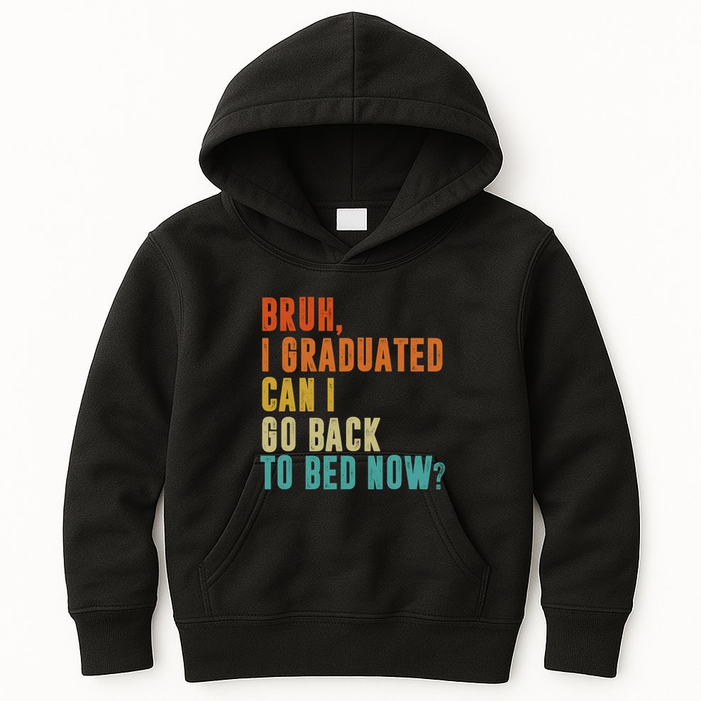 Graduate Outfit Idea Party Class Of 2025 Funny Graduation Kids Hoodie