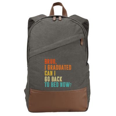 Graduate Outfit Idea Party Class Of 2025 Funny Graduation Cotton Canvas Backpack