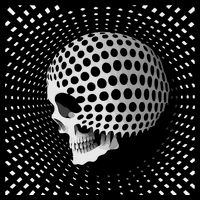 Graphic Optical Illusion Skull Cooling Performance Crew T-Shirt