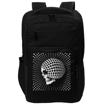 Graphic Optical Illusion Skull Impact Tech Backpack