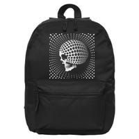 Graphic Optical Illusion Skull 16 in Basic Backpack