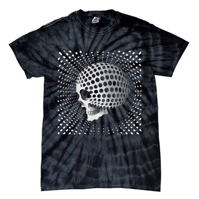 Graphic Optical Illusion Skull Tie-Dye T-Shirt