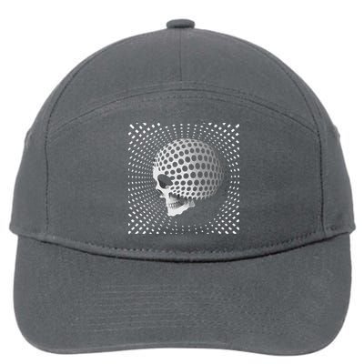 Graphic Optical Illusion Skull 7-Panel Snapback Hat
