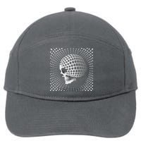 Graphic Optical Illusion Skull 7-Panel Snapback Hat