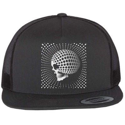 Graphic Optical Illusion Skull Flatbill Hat