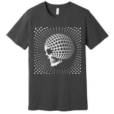 Graphic Optical Illusion Skull Premium T-Shirt