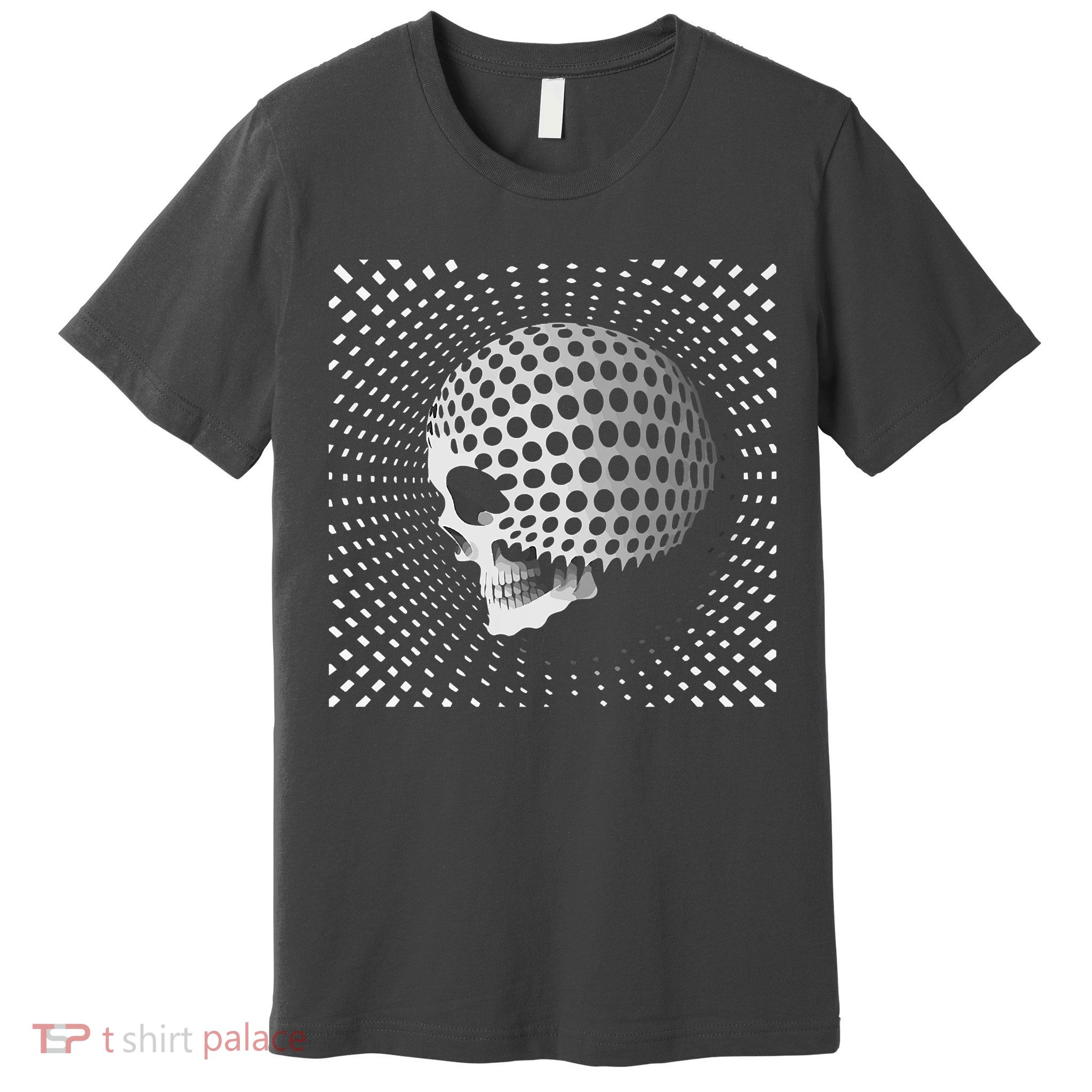 Graphic Optical Illusion Skull Premium T-Shirt